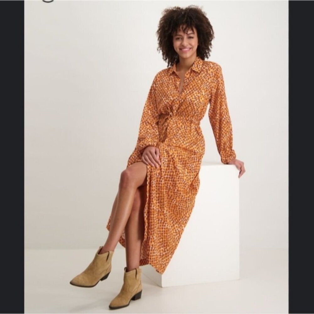 NWT Circle Of Trust Natasha Dress Size XS Maxi Long Sleeve European Designer